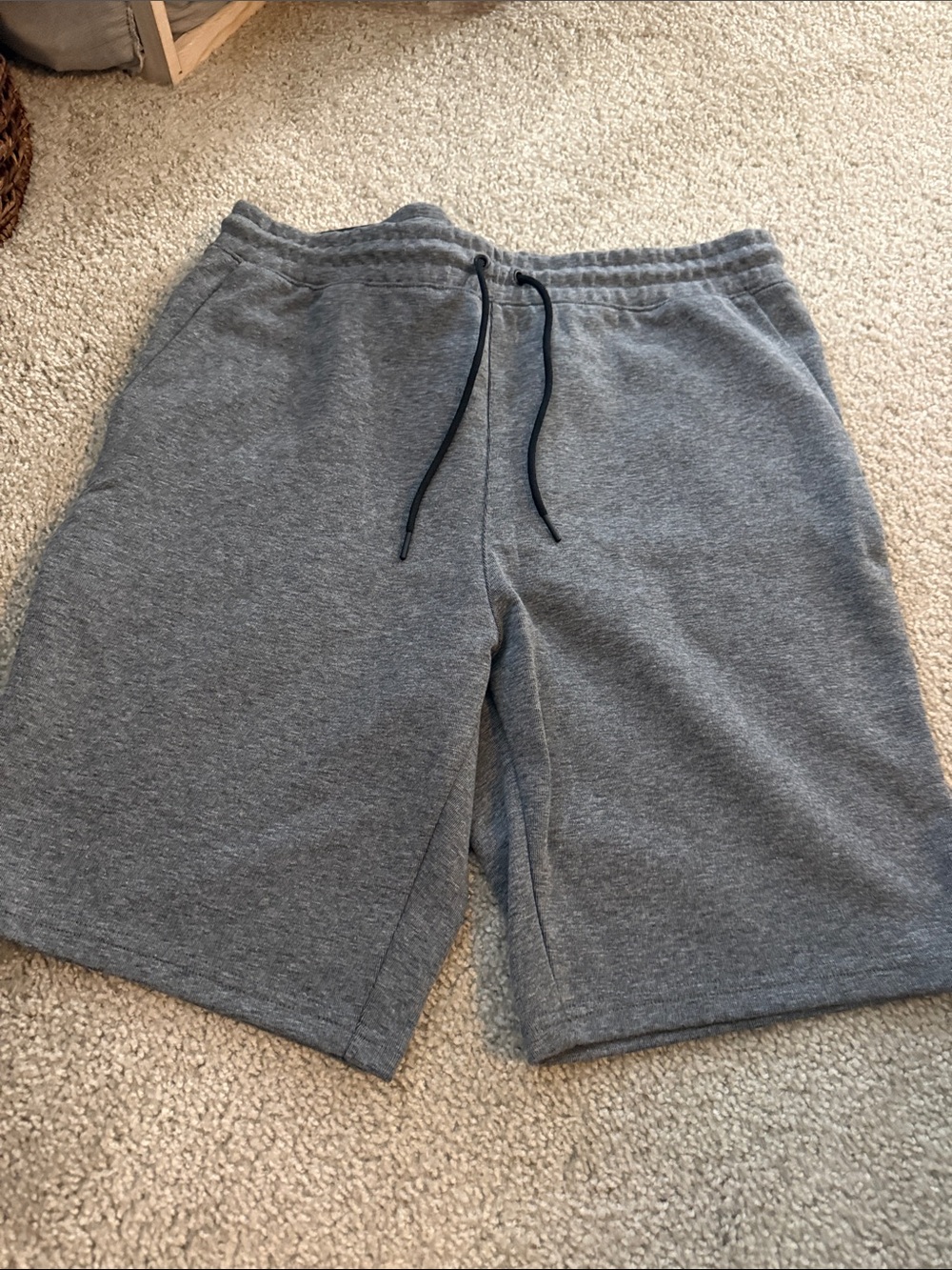 Men's Gray Athletic Drawstring Performance Shorts